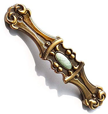 BOSUGE Griff, Knauf, Shabby-Chic-Schubladengriffe, Kommode, Knöpfe, Antik-Bronze, Türkis, Grün/Küchenschrank, Türgriff, Möbelbeschläge, 5,00 Zoll Loch zu Loch