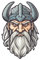 Samunshi Alter Cartoon Wikinger Aufkleber Autoaufkleber für Motorrad Fahrrad Roller oder Auto Sticker Fahrrad MTB Mountainbike Rennrad Viking Wikinger (33x50cm Alter Cartoon Wikinger)