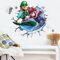 LXJYMFZI 3D-Cartoon-Wandaufkleber für Jungen und Mädchen, selbstklebend, für Schlafzimmer, Wohnzimmer, Hotel, Dekoration, Größe: 40 x 60 cm