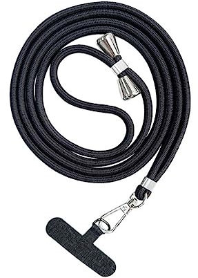 Bigcousin Cordón Correa Cuerda Universal,Colgar Funda Teléfono Móvil en Cuello,Colgante Ajustable Correa para la muñeca Compatible con Todas Las Smartphone,Gris Oscuro