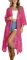 Bsubseach Women Mesh Cardigan Lace Beach Kimono Open Front Swimsuit Cover Ups Bikini Swimwear Rose Red