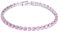 WUUISDNX Excellent Bracelet de Tennis en zircone cubique pour Femmes et Hommes, chaîne glacée, Bracelet de Mariage en Cristal, en cuivre, Travail Manuel Exquis, Rose Platine 17cm