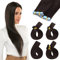 Yamel Training Hair, Glue Tape Hair Extensions Chocolate Brown Straight 16 Inch 100g Synthetic Hair Extensions for Training