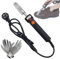 150W Electric Leather Iron,Digital Display Mini Leather Iron 50℃~350℃ Wrinkles Removing,with Anti-scalding Tape Temperature Adjustable (Knob Adjustment) for Leather, Handbags