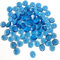Glass Pebbles - 1.35KG Sea Blue Flat Marble Stones Beads, Artificial Crystal Gemstones Fire Clear Decorative Glass Beads for Vase Filler, Aquarium, Mosaic Tiles, Landscaping, Flowerpot(290PCS)
