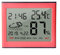HpLive Elektronisches Thermohygrometer Thermometer & Hygrometer, Innenraumüberwachung -10°C bis 50°C, Luftfeuchtigkeitsmessung 10-99% RH, mit Wecker- und Zeitfunktionen(Rosa)