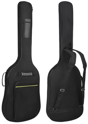 HOHIYO Bassgitarren Tasche, Bass Tasche 7MM Reißfest und Wasserfest Elektrische Bass Gitarrentasche mit Taschen