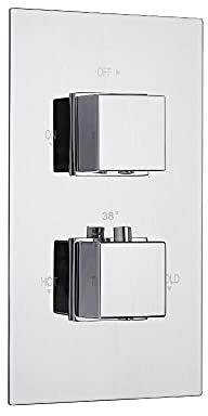 Milano Arvo 1 Outlet Twin Thermostatic Concealed Mixer Shower Valve - Chrome
