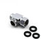 LumenTY Duscharm Messing 3 Wege-Umstellventil Schlauch-T-Anschluss Standardmäßige G-1/2-Zoll-Handbrause (12,7 mm) Ersatzteil Durchflussregler Splitter T-Gelenk T-Adapter Poliert- Chrom