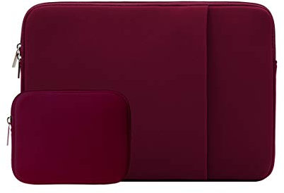 RAINYEAR 11-11,6 Pollici Cassa del Manicotto del Computer Portatile Borsa Protettiva con Accessori Pouch, Compatibile con 11,6 Pollici MacBook Air, 11 Pollici Notebook Tablet Chromebook, Rosso