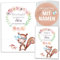 OLGS Personalisierbares U-Heft und Impfpasshüllen 3-teiliges Set Cute Boho Untersuchungsheft Hülle & Impfpasshülle mit Namen und Geburtsdatum (Uhefthüllen personalisiert, Eichhörnchen)