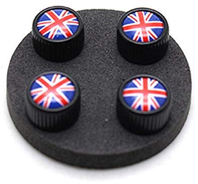YaaGoo 4 x Ventilkappen für Mini Cooper Reifen (schwarz UJ)