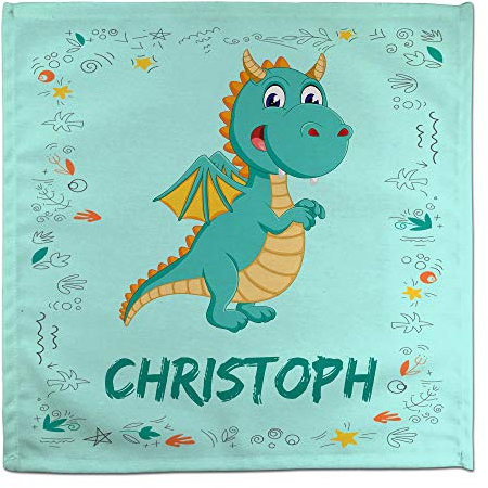Drache Serviette Personalisierter mit Namen/Schuljahr. Schulanfang Geschenk. Etliche Motiven. Drache
