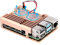 ZkeeShop Boitier en Aluminium avec Double Ventilateur de Refroidissement Compatible pour Raspberry Pi 4 Model B (ne Pas Inclure Raspberry Pi Board) (Or with Dual Fan)