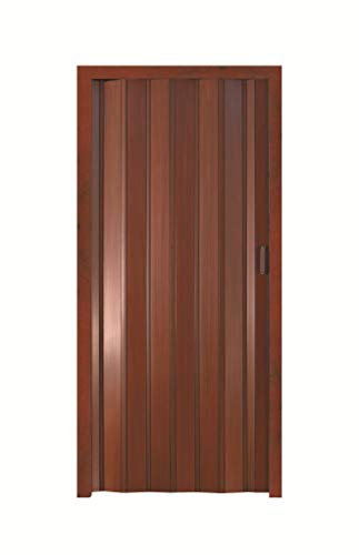 Granisud MAHAGONI - Porta scorrevole a soffietto con maniglia, altezza 204 cm, larghezza 82 cm, altezza 204 x 82 cm, doppia parete, 10 mm
