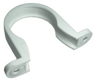 Rohrschellen, 40 mm, Kunststoff, Weiß, 2 Stück