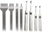 Anyasen Leder Werkzeug Set Lederverarbeitung Set 4 Stück 4mm 1/2/4/6 Loch Stanze mit 4 Stück Hand Lederkantenschäler Leder Werkzeug Set V-Förmig U-Förmig Werkzeug für DIY Leder Handwerk Werkzeuge