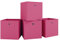 VCM 4er Set Faltbox | Klappbox Stoff Kiste | Faltschachtel | Maße ca. H. 28 x B. 27 x T. 27 cm | Regalbox - Boxas Pink