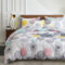 7-teiliges Bettwäsche-Set für Queen-Size-Bett in einer Tasche, bunte Punkte, weiche Mikrofaser, wendbares Bettwäsche-Set (1 Steppdecke, 2 Kissenbezüge, 1 Bettlaken, 1 Spannbetttuch, 2 Kissenbezüge)