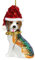 SIKORA BS488 Beagle mit Weihnachtsmütze Christbaumschmuck Glas Figur Weihnachtsbaum Anhänger