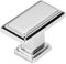 KOOFIZO 10 Pack Polished Chrome Cabinet Knobs Chrome Drawer Knobs K07 Rectangular Single Hole Cabinet Pulls for Cabinets Drawers Dresser Cupboard Bedroom Closet Bathroom