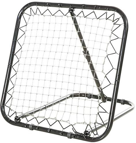 HOMCOM Rebounder für Fußball, Prellwand mit Heringen, verstellbar in 5 Stufen, tragbar, Kickback Tor, verstellbar Fußballtor für Jugendliche, Rückprallwand für Baseball Training 78x84x78cm, Weiß