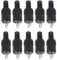 Faguo 10 Pcs 2 Pin DIN Speaker Plug 2-Pin Plug Hifi Loudspeaker Cable Solder Connector