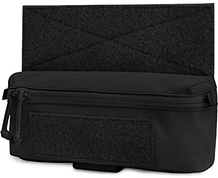 PETAC GEAR Tactical Mini Dump Pouch mit Haken und Schlaufe Utility Dangler Tasche Tool Pouch für AVS JPC CPC Taktische Weste (BK)