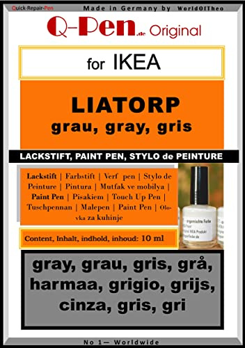 Q-Pen Ausbesserungsfarbe passend für Ikea LIATORP grau - gray - gris