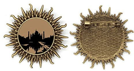 Ancient Buildings Taj Mahal Metall Sonne Brosche Haken Pin
