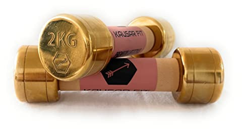 Kausar Fit Hantel Set - Luxus Kurzhanteln [stylisches Design] | Fitness Gewichte für Krafttraining zu Hause Dumbbells 2KG | Jetzt Größe wählen...