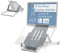 R-Go Support Ordinateur Portable, Aluminium Laptop Stand Réglable Bureau, Support pc Portable Pliable, pour MacBook Pro/Air, Dell, HP, Samsung, Lenovo (10/17-22 Pouces), Ergonomique, Argenté