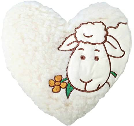 Saling Kirschkernkissen, Herz Wollflor, mit Stickerei