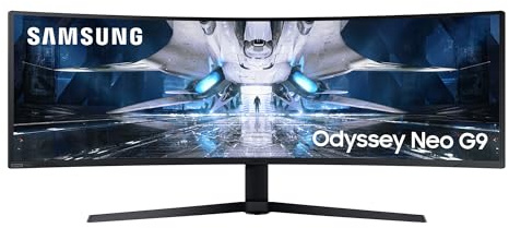 Samsung Odyssey Neo AG95 LS49AG950NPXXU 49 DQHD Mini LED Curved Gaming monitor with HDMI 2.1-240Hz, 1ms, 5120x1440, HDR2000, HDMI 2.1, USB Hub, Displayport, Freesync Premium Pro, Height Adjust