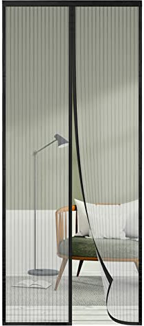 Zanzariera Porta Finestra 70x190, SHA2WEN Zanzariera Magnetica Nero, Godetevi la Bella Estate con la Vostra Famiglia