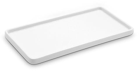 LoeJan 10 Bathroom Tray, Ceramic Vanity Dish for Counter Kitchen Soap Perfume Candle, Small Organizer Plate for Home Decor Plant