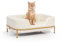 CanadianCat Company | Katzenbett Windsor - Design-Katzenkorb | Teddy weiß-Gold | ca. 68 x 47,5 x 25,5 cm