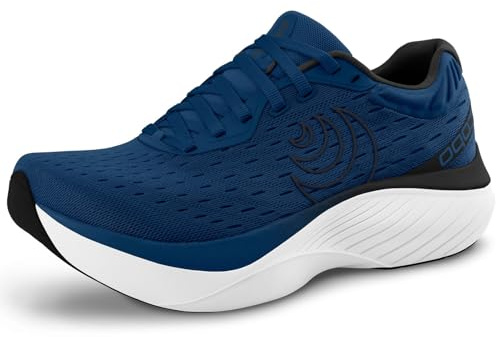 Topo Athletic Herren Atmos Straßenlaufschuhe, leichte und bequeme 5-mm-Sprengung, Sportschuhe für Straßenläufe, Marineblau/Weiß, 42 EU