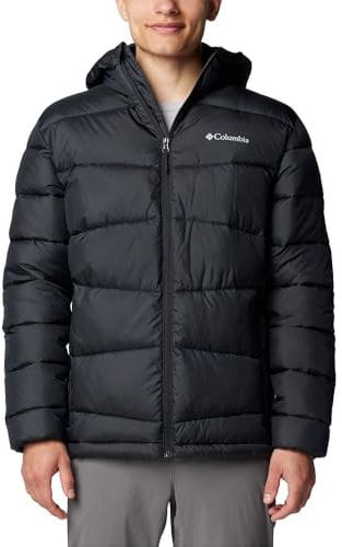 Columbia Men's Fivemile Butte 2 Hooded Jacket, Hooded Puffer Jacket, Black, X-Large
