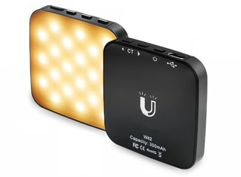 Andoer Selfie Phone Flash Light Magnetisches Licht für Telefon 2 W zweifarbiges Licht für Selfie LED-Licht Taschenformat Licht Strahler für Foto tragbar für Handys Tablet iPad Laptop