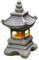 Estatua de jardín de pagoda solar asiática, decoración del jardín japonés, linterna de pagoda solar, lámpara de jardín solar torre de la linterna adornos decorativos del jardín solar lámpara solar