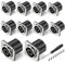 GCTBL 10Pack Speakon Panel Mount Socket Connector, 4 Pole Female Audio Speakon Square Metal Jack Adapter for NL4FC, NL4FX, NLT4X, NL4 Series