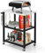 TANGZON Outdoor Grill Dining Cart, Movable Pizza Oven Trolley with 4 Universal Casters, Stainless Steel Top, Side Handle & Rack, Metal BBQ Cart Food Prep Station (3 tier, 72 x 41 x 80 cm)
