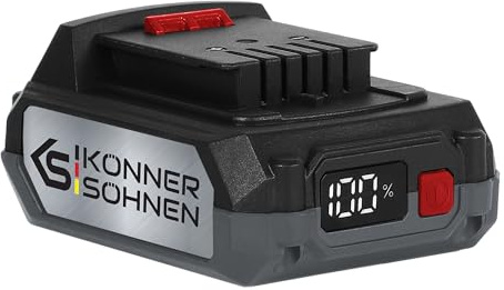 K&S Könner&Söhnen Batteria agli ioni di litio 20 V KS 20 V2-1, tensione nominale 20 V, capacità della batteria 2 Ah, batteria ricaricabile agli ioni di litio, peso netto 0,47 kg