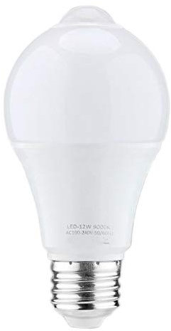 melairo 12W Motion Sensor Light Bulb,Outdoor/Indoor Movement Activated Security LED Bulb,1000LM,E26/B22,3500K Warm White