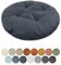 Lsjoaw Sitzkissen Rund 40cm Dicke 6cm 1 Stück Bodenkissen Rund Sitzpolster Stuhlauflage Sitzpolster Stuhlkissen Polster Auflage für Wohnzimmer Büro Konferenzraum Cordstoff （Graublau）