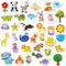 36PCS Wooden Animal Magnets, Fridge Magnets for Kids Toddlers, Cartoon Animals Refrigerator Magnets Toy Whiteboard Magnets Learning Toys for Kids Early Development Preschool Learning
