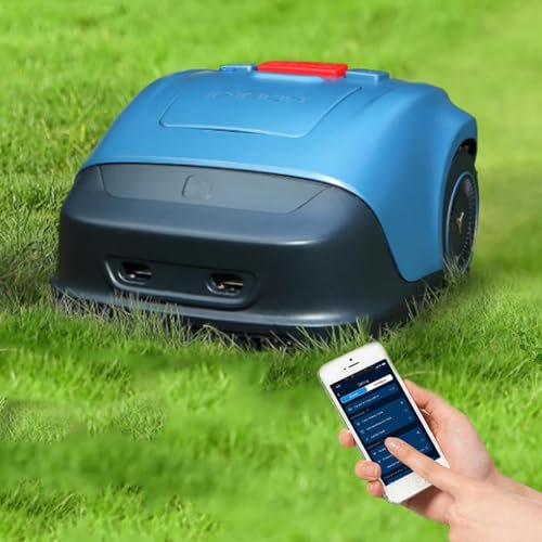 aromaoveite Robot Tagliaerba-Controllo Tramite App Bluetooth-Area Prato Applicabile 1200㎡/Larghezza Taglio 7 Pollici/Efficienza Lavoro 150㎡/h-per Cortili Piccole E Medie Dimensioni,Blue