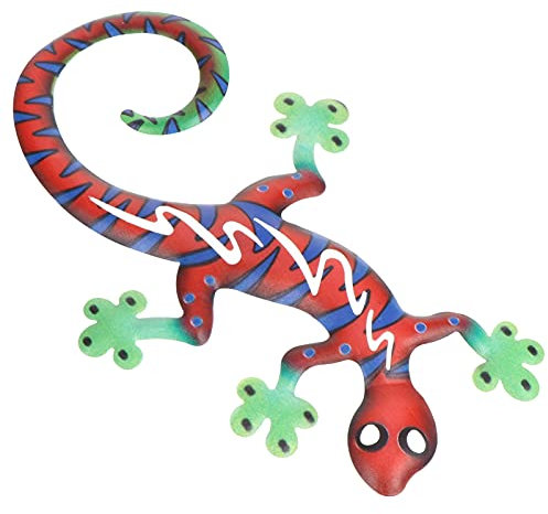 Modern Home Decor Gecko-Set für den Außenbereich, klassisches Spielzeug, Wandkunst, rustikale Dekoration, Eidechsen-Skulptur, Wanddekoration aus Eisen, 1 Stück