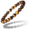 Favson Tigerauge Armband,Armbänder Aus Natursteinen,19cm Elastisches Armband Mit 8mm Perlen,Braune Perlen Für Armbänder,Damen Und Herren Naturstein Armband,Naturstein,Tigerauge